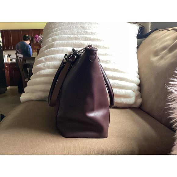 🖤❤️ Coach Ava Legacy Jacquard Oxblood Milk Tote F57246 🖤❤️ - Picture 7 of 10